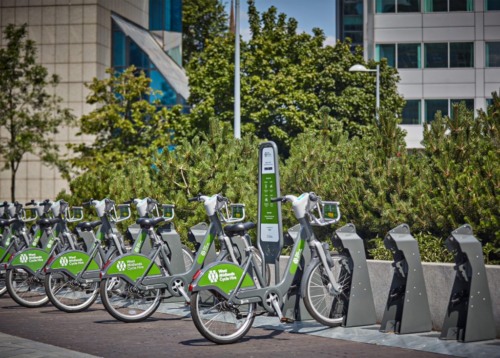 City bikes in Friargate, Coventry promoting green travel and sustainability City bikes in Friargate, Coventry promoting green travel | TWO FRIARGATE, Coventry