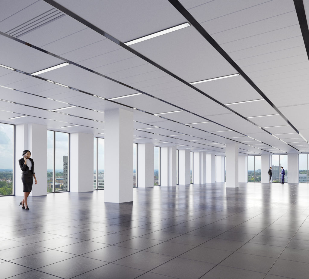 An empty floor within TWO FRIARGATE demonstrating the flexible office space on offer - TWO FRIARGATE, Coventry