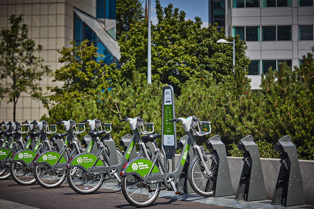 Green investment in Coventry's transport links has created a transport hub, with Coventry Railway Station, West Midlands Cycle Hire and an electric bus fleet