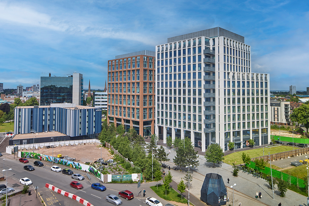 The Friargate development, led by ONE and TWO FRIARGATE, and Hotel Indigo, lies right at the heart of Coventry, a city in the midst of elevation and rejuvenation with the new City Centre South investment now underway