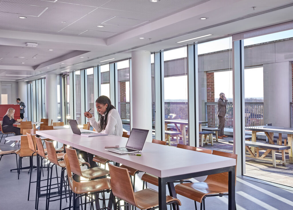 ONE FRIARGATE team member and view from terrace